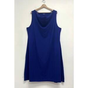 Eileen Fisher Cowl Neck Sleeveless Lightweight Stretch Jersey Knit Dress 1X